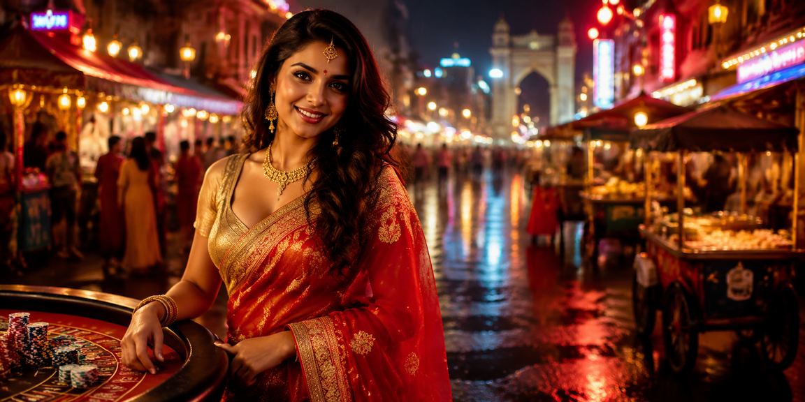 Indian woman enjoying sports betting entertainment