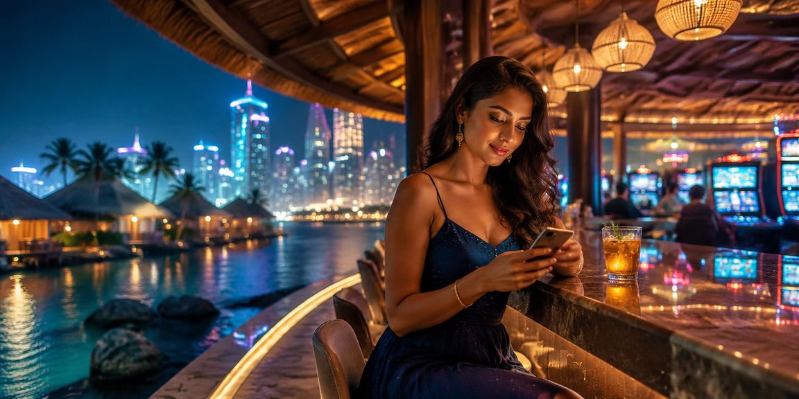 Mobile user logging into online casino app in Kerala